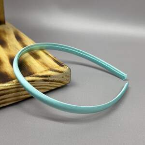 Обруч для волос атласный 9 мм - бирюзовый