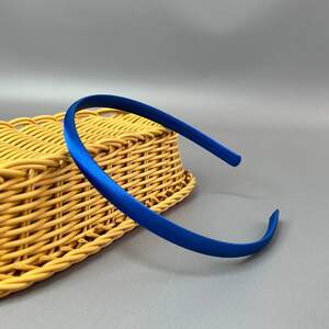 Обруч для волос атласный 9 мм - электрик