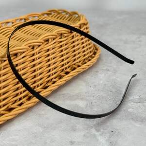 Обруч для волос металл 5 мм - черный