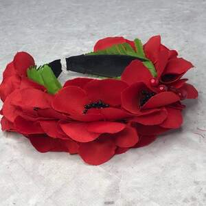 Обруч-веночек - Красный Мак Обруч-веночек - Красный Мак