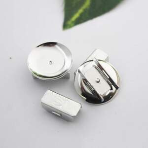 Основа для резинки с защелкой 23 мм - серебро Основа для резинки с защелкой 23 мм - серебро