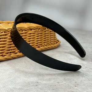 Основа обруч для волос пластиковая 2,2 см - черный Основа обруч для волос пластиковая 2,2 см - черный