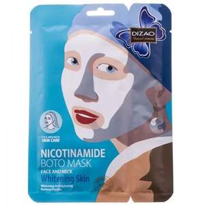 Отбеливающая маска для лица и шеи в 2 этапа Nicotinamide Boto mask от Dizao Отбеливающая маска для лица и шеи в 2 этапа Nicotinamide Boto mask от Dizao