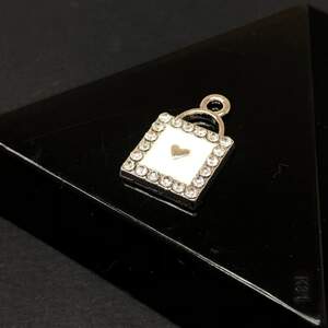 Подвеска Замочек белый 11х17 мм, цвет Сталь