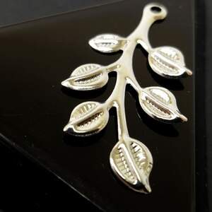 Подвеска Ветка 19х36 мм, цвет Сталь