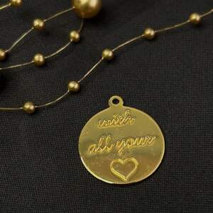 Подвеска медальон 20мм, 18К золото Подвеска медальон 20мм, 18К золото