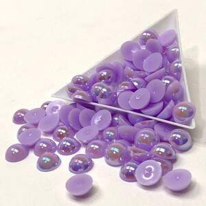 Полубусины перламутровые 10 мм, 10 гр/уп цвет - сиреневый с АВ покрытием - А27 Полубусины перламутровые 10 мм, 10 гр/уп цвет - сиреневый с АВ покрытием - А27