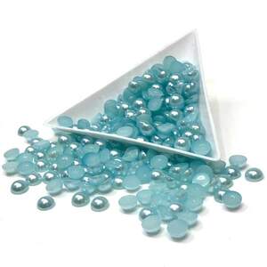 Полубусины перламутровые 6 мм, 20 гр/уп цвет - голубой Z12 Полубусины перламутровые 6 мм, 20 гр/уп цвет - голубой Z12