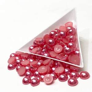 Полубусины перламутровые 8мм, 10 гр/уп - цвет кораловый #Z39 Полубусины перламутровые 8мм, 10 гр/уп - цвет кораловый #Z39