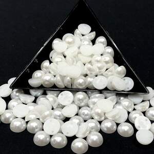 Полубусины пришивные 8мм, 10 гр/уп цвет - белый JK8