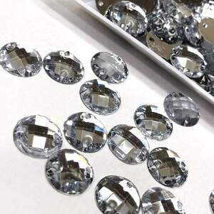 Полубусины пришивные граненые 10 мм, 20 г/уп цвет - серый