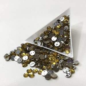 Полубусины пришивные граненые 6 мм, 20 г/уп цвет - желтый Полубусины пришивные граненые 6 мм, 20 г/уп цвет - желтый