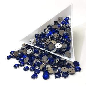 Полубусины пришивные граненые 6 мм, 20 г/уп цвет - синий Полубусины пришивные граненые 6 мм, 20 г/уп цвет - синий