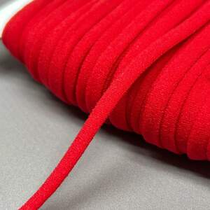 Резинка для бретель плоская 5 мм - красная матовая