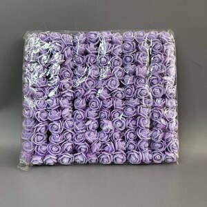 Розочки с фатином из фоамирана (144шт) Сиреневый