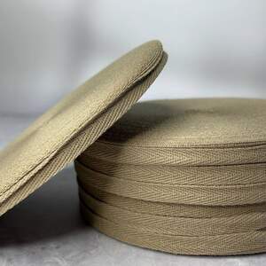 Светло-коричневая киперная лента 1 см (киперная тесьма 10мм)