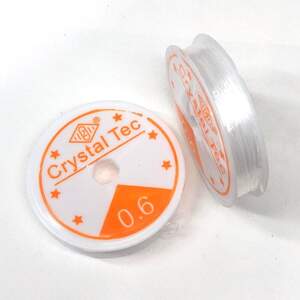 Силиконовая нить резинка (прозрачная) для бижутерии 0,6 мм 6,5 метров (круглое сечение)