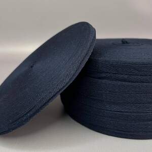 Синий темный киперная лента 1 см (киперная тесьма 10мм)
