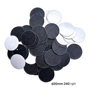 Сменные файлы на липкой основе для педикюрного диска 20мм #240, 37шт