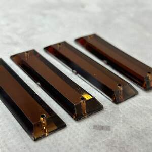 Стразы акриловые пришивные планка 14х57 мм, коричневый