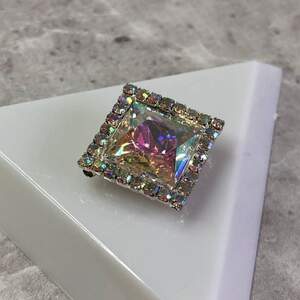 Стразы стеклянные 17х17 мм, пришивные Crystal с покрытием АВ