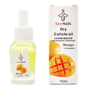 Сухое масло для кутикулы с пипеткой Bee Nails манго, 15мл