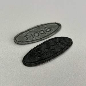 Термо нашивка, заплатка Sports 2х5 см - черный