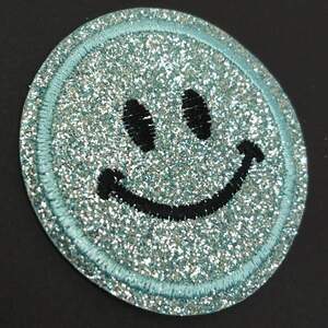 Термонаклейка Смайл Люрекс- 1 шт, 4,5х4,5см цвет #7
