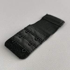 Удлинитель для бюстгальтера на 2 крючка, черный 3,8х9,5 см