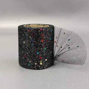 Фатин в рулонах 6см, моток 9 м - черный