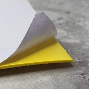 Фоамиран желтый Н-07 с глиттером на клеевой основе 1,6 мм, - 1 лист А4