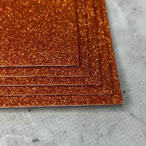 Фоамиран медный с глиттером клеевая основа 1,6 мм, - 1 лист А4