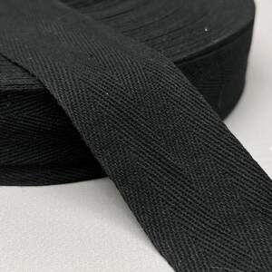 Черная киперная лента 4 см (киперная тесьма 40мм)