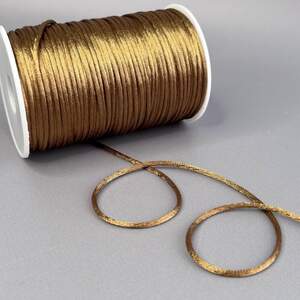 Шнур корсетный (сатиновый, шелковый ) 2мм - капучино темный