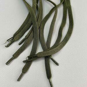Шнурок для обуви резиновый плоский 100 см длина, Ø 7 мм - хаки