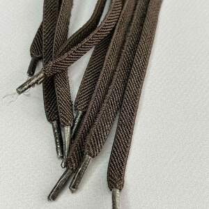 Шнурок для обуви резиновый плоский 100 см длина, Ø 7 мм - шоколад