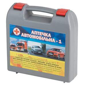 Аптечка автомобильная серый футляр АМА-1