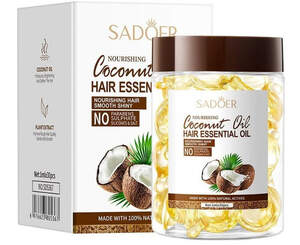 Капсулы для восстановления поврежденных волос Sadoer с кокосовым маслом, 30 шт1мл