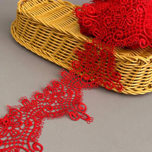 Кружево макраме Sindtex 9 см - красный