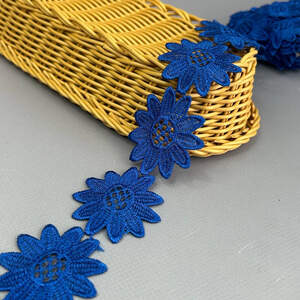 Кружево макраме Подсолнух Sindtex 4,5см - электрик Кружево макраме Подсолнух Sindtex 4,5см - электрик