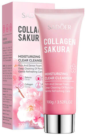 Пенка для лица Sadoer Collagen с экстрактом сакуры, 100г
