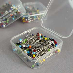 Булавки портновские с стеклянной головкой 0.6х38 мм - 150 шт