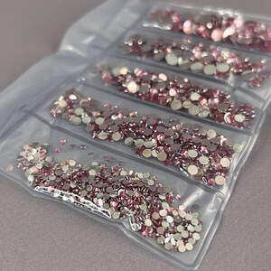 Набор страз для дизайна и декора холодной фиксации -1000 шт светло-розовый