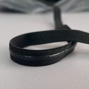Резинка для бретель 1,2см с силиконом - черный