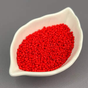 #12/0 Бисер китайский мелкий, 450 г - красный матовый (ТТ-128) #12/0 Бисер китайский мелкий, 450 г - красный матовый (ТТ-128)