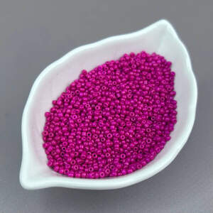 #12/0 Бисер китайский мелкий, 450 г - фуксия матовая (ТТ-18) #12/0 Бисер китайский мелкий, 450 г - фуксия матовая (ТТ-18)