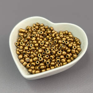 #6/0 Бисер китайский крупный, 450 г - бронзаовый матовый (ТТ-203) #6/0 Бисер китайский крупный, 450 г - бронзаовый матовый (ТТ-203)