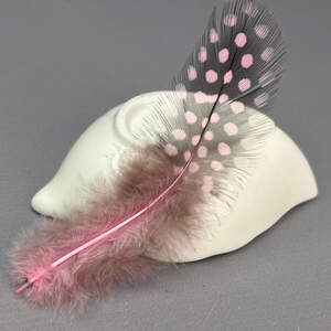 Перья куриные для рукоделия 5-10 см, 50шт - розовый