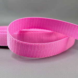 Стропа сумочная-ременная, 2,5 см средняя жесткость - розовый