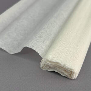 Гофрированная (креповая) бумага 50х150см - теплый белый